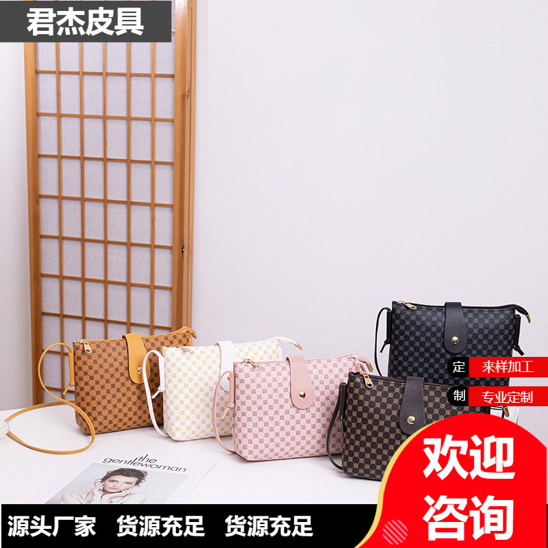 2022外贸春夏新款LS时尚印花圆点洋气网红单肩斜挎水桶小包包代发