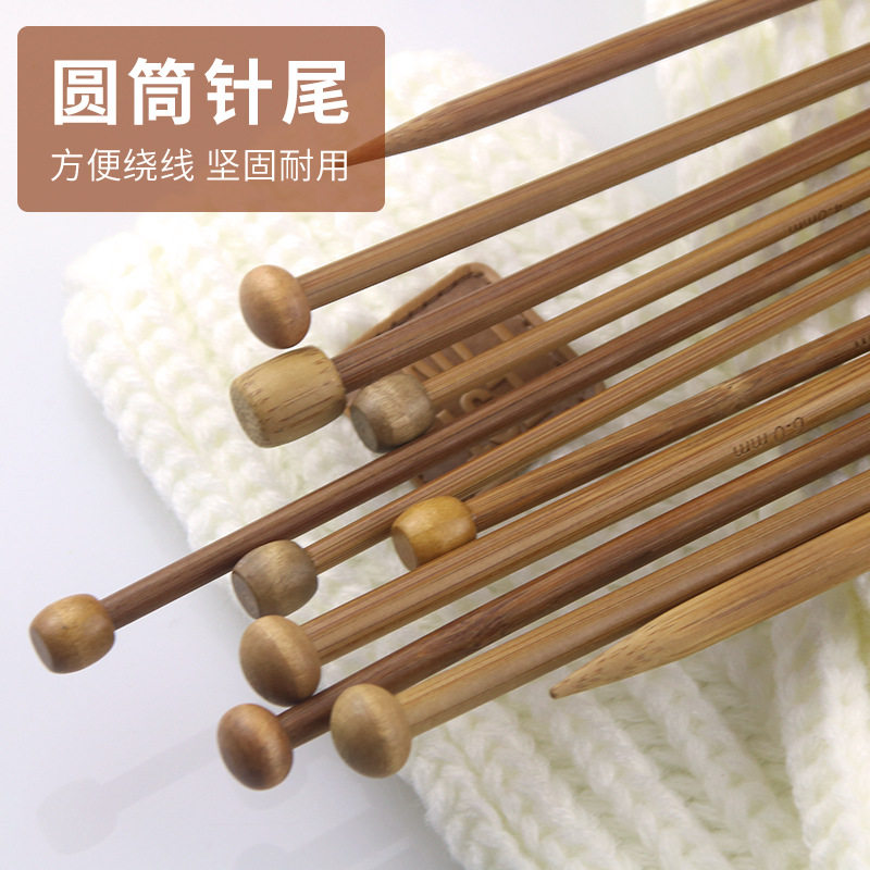 탄화 대나무 원형 바늘 담요 뜨개질 바늘 대나무 바늘 스틱 바늘 매우 긴 원형 바늘 수제 바늘 뜨개질 도구 세트