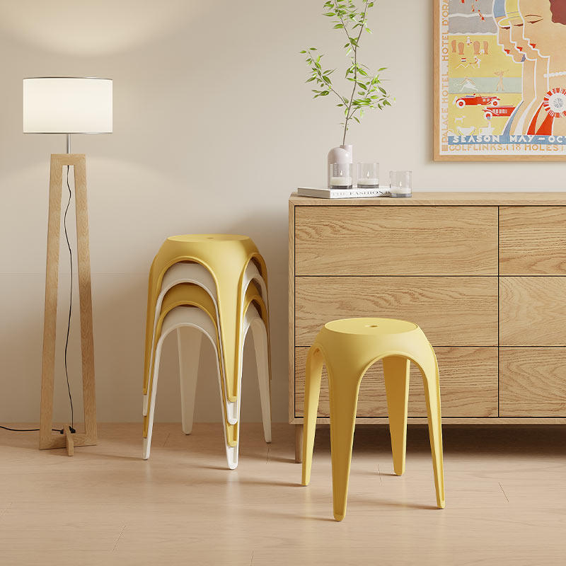 现代简约塑料凳子可叠放家用特加厚高凳商用圆凳胶登吃饭餐厅备用