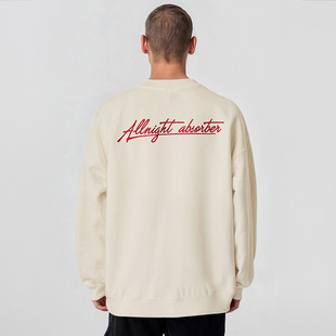 加绒情侣宽松秋冬款 卫衣男士 圆领胖子加肥加大码 2026潮牌重磅美式