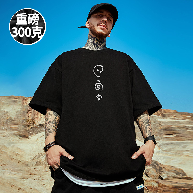 摩严五分袖潮流大码青少年