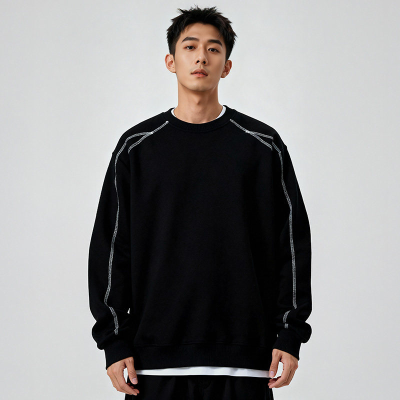 【加绒加厚】300斤大码男装美式潮加肥加大码加绒加厚卫衣秋冬季