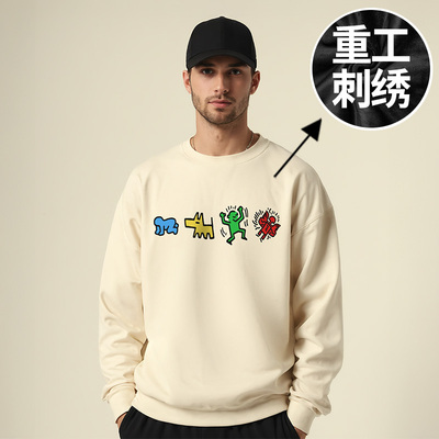 潮流大码宽松休闲卫衣摩严圆领