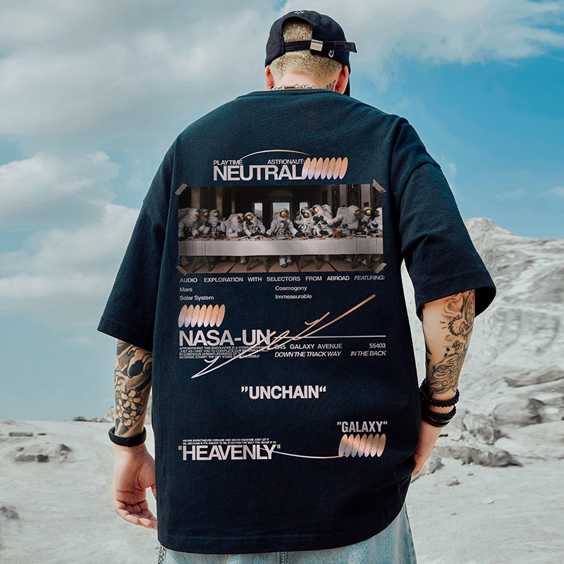 五分袖大码宽松休闲简约