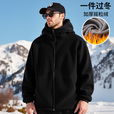 连帽秋冬季潮流大码宽松外套