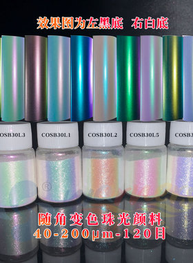 工厂直销化妆品级彩妆美甲钻石高光珠光变色龙颜料随角度变色颜料