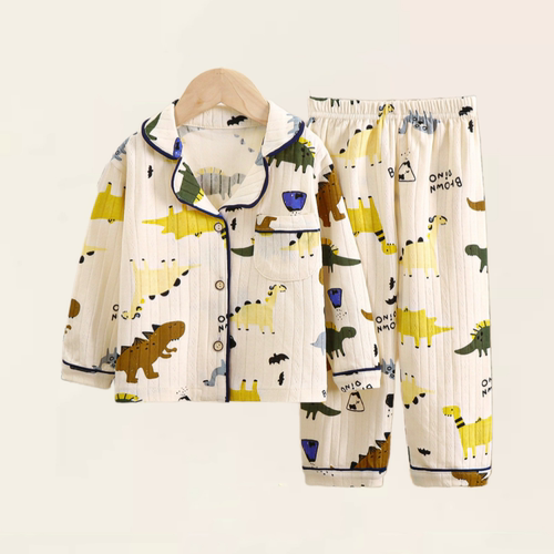 【2折专区】品牌店撤柜秋冬新款儿童宽松空调服睡衣翻领家居套装