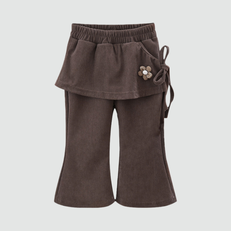 【2折专区】折扣店撤柜|亲子装中大童假两件喇叭裤修身显高微喇裤