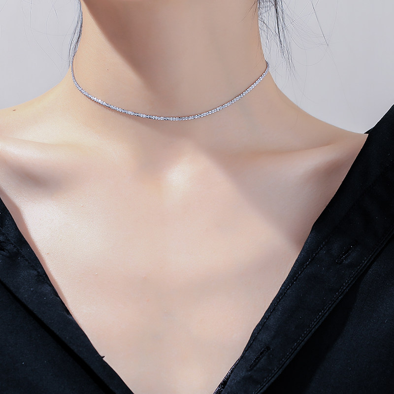 菱格s925銀滿天星項鏈女日韓簡約氣質鎖骨鏈小衆設計網紅潮頸鏈在類目 飾品/流行首飾/時尚飾品新, 項鍊中 - 來自Buy2taobao.com提供專業的淘寶代購服務