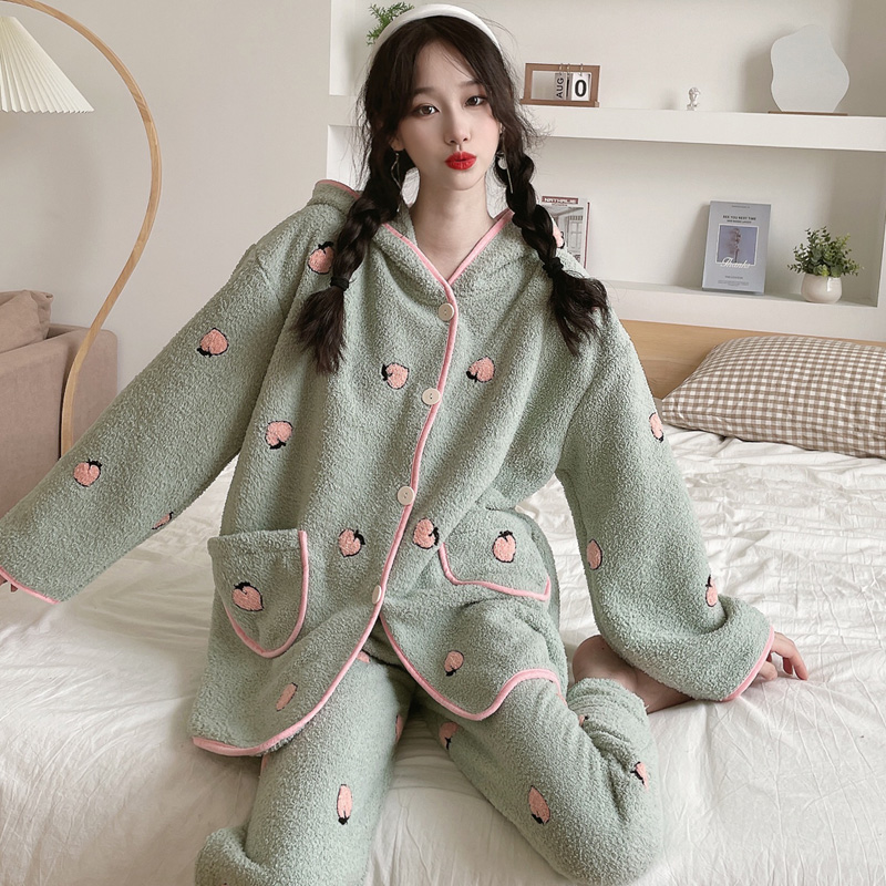 网红高级感睡衣女秋冬新款