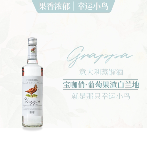 意大利进口宝咖俏葡萄果渣白兰地