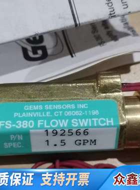 GEMS捷迈流量开关FS-380，型号192566，1.