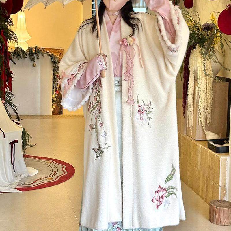 诗野原创汉服女{明兰沐雨}宋制对襟长袄加绒长褙子冬季日常套装,女装/女士精品,汉服套装,淘宝优惠券,粉丝福利购,淘宝优惠卷