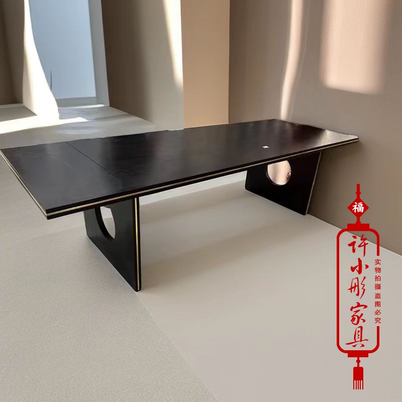 接待会议桌新中式茶桌椅电脑桌禅意功夫茶台办公室茶室大板泡茶桌