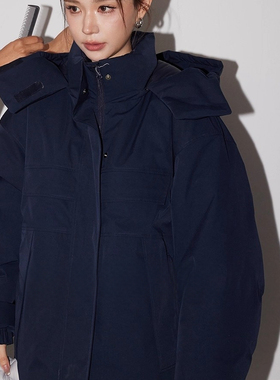 黑标松花江御寒95白鹅绒加厚羽绒服女收腰防风户外工装派克服冬季