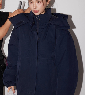 黑标松花江御寒95白鹅绒加厚羽绒服女收腰防风户外工装派克服冬季