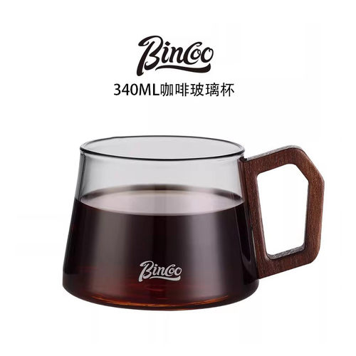 Bincoo日式玻璃咖啡杯高颜值美式dirty拿铁拉花杯办公室喝水杯子