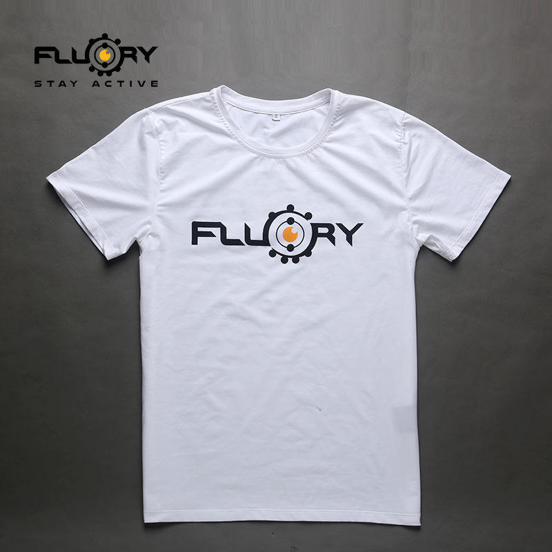 FLUORY火垒 纯棉男生短袖t恤女 黑白色搏击运动衫泰拳散打拳击服