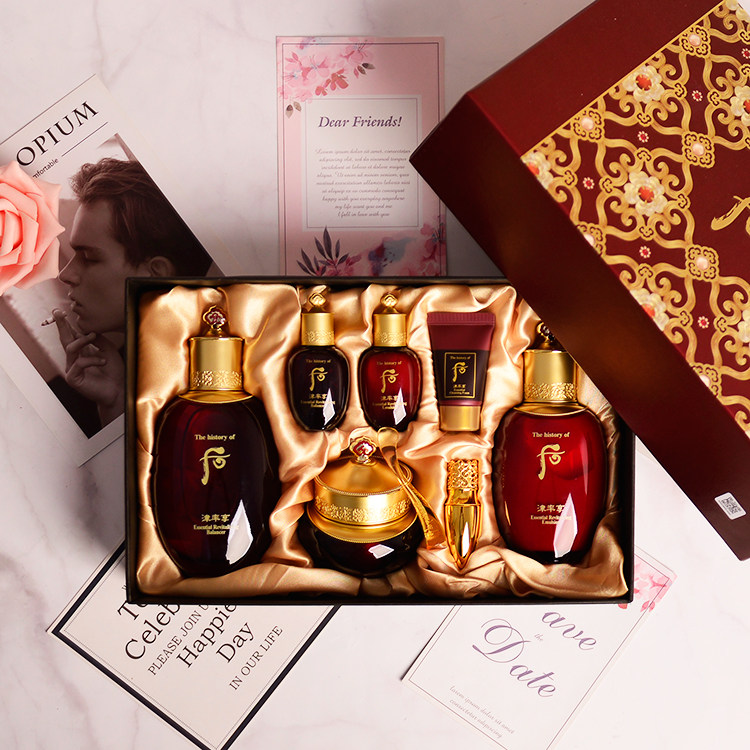 韩国whoo后津率享滋养套盒红华凝香水乳面霜礼盒护肤品化妆品抗皱