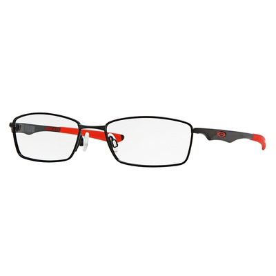 纯钛 眼镜框架 WINGSPAN OX5040 黑色镜框 红色腿套