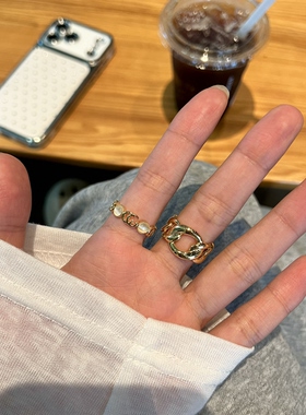 简约高级ins风不掉色猫眼戒指