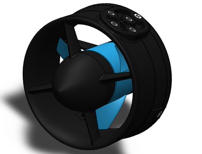 T200水下推进器3D图纸 仅是造型设计 SOLIDWORKS设计