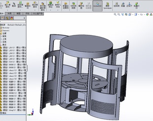 Solidworks设计 圆型钣金焊接机架3D模型图纸