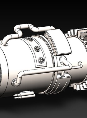 Turbine航空涡轮发动机三维图纸 solidworks2015设计 SLDPRT