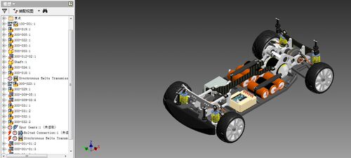 BBS遥控赛车3D图纸 Inventor设计 RC模型三维建模