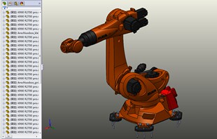 Kuka库卡 kr90-2700工业机械臂模型图纸 Solidworks2011设计