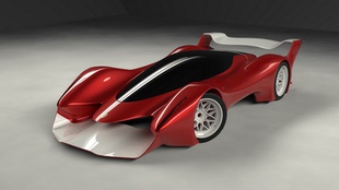 Ferrari F50 跑车造型概念设计三维图纸 stp igs格式