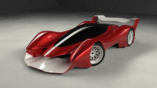 Ferrari F50 跑车造型概念设计三维图纸 stp igs格式