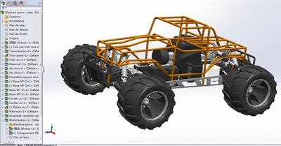 Redcat Rampage MT 无线遥控车图纸 SolidWorks设计 零件图
