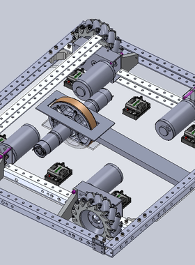 FRC麦克纳姆轮平台机器车三维建模图纸 Solidworks2013设计
