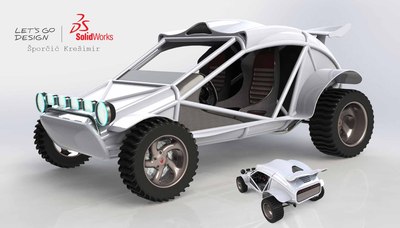 Buggy KS 2012双座越野赛车三维建模图纸 IGS格式