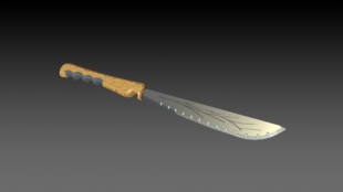 Solidworks设计 一把短刀模型3D图纸
