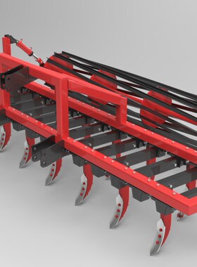 Cultivator耕种机设计图纸 SolidWorks建模 IGS格式 农机设备设计