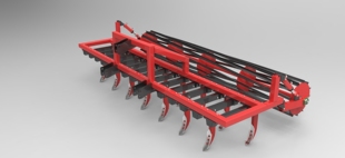 Cultivator耕种机设计图纸 SolidWorks建模 IGS格式 农机设备设计