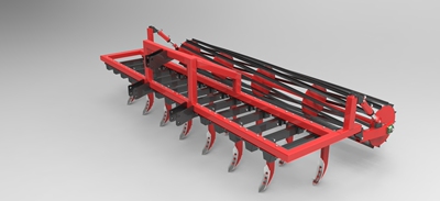 Cultivator耕种机设计图纸 SolidWorks建模 IGS格式 农机设备设计