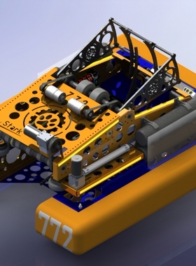 FRC 772 Stark机器人车三维建模图纸 solidworks设计 附STEP格式