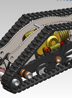 DTV Shredder全地形履带滑板车图纸 SolidWorks2012设计 IGS格式