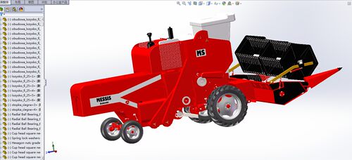 联合收割机图纸 IGS格式(310MB) 详细精品设计 农机设备3D建模