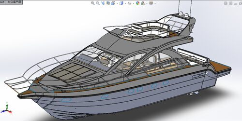 小型双层游艇3D图纸 SolidWorks设计 单个SLDPRT文件