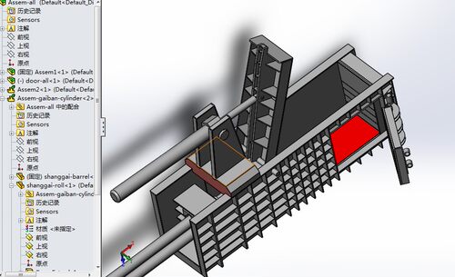 卧式打包机三维建模图纸 Solidworks设计