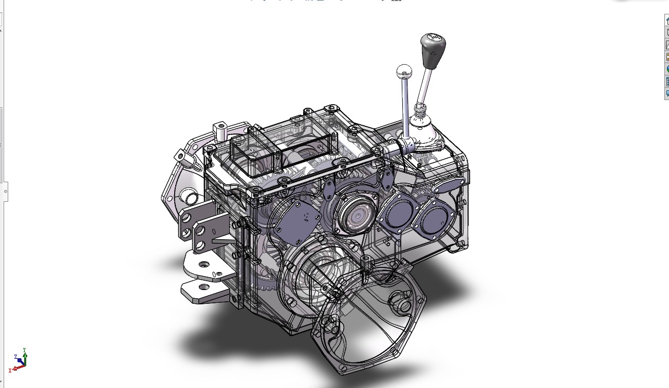 汽车变速箱总成CL200.37三维建模图纸 Solidworks设计