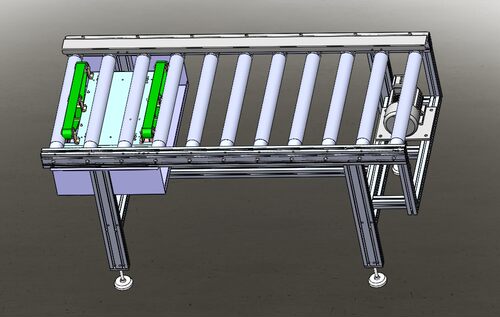 托辊输送线三维建模图纸 solidworks设计 附STEP格式