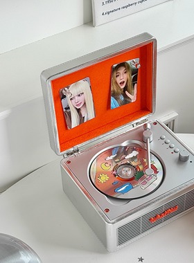 问加WhatPlusC300CD机蓝牙音响播放器复古礼物一体播放器银橙