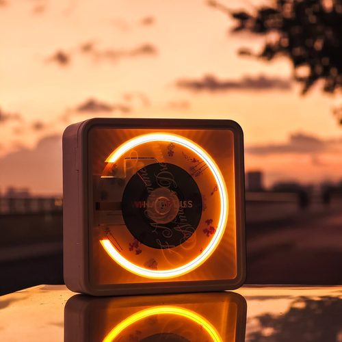 WhatPlus问加C1 cd机ins风氛围灯App版cd唱片机蓝牙音响播放器