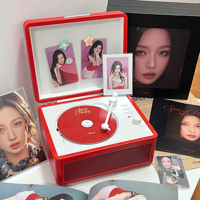 CD一体机专辑音乐播放器礼物橙迪D200复古便携音响光盘碟唱片机