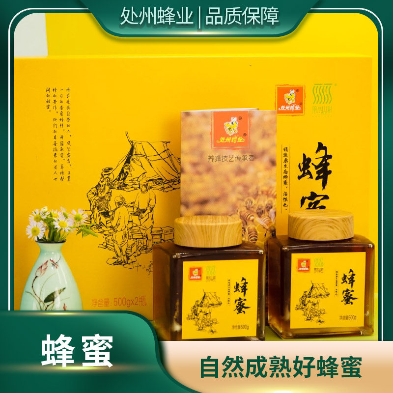 丽水山耕  蜂蜜礼盒500g*2正宗农家特产纯正土蜂蜜天然无添加